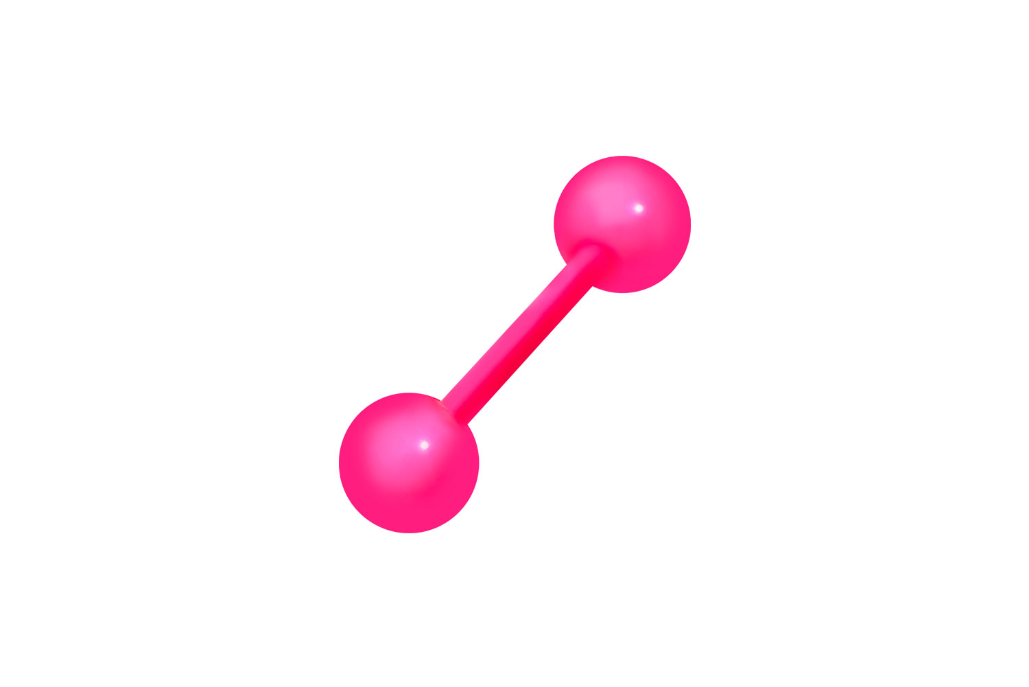 Acryl Barbell Piercing flexibel UNIFARBEN